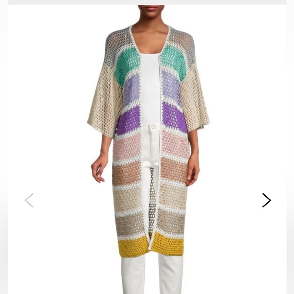 ROFFE striped Crochet Shrug - Picture 2 of 3